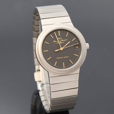 27033491b - IWC Porsche Design Armbanduhr in Titan, Schweiz um 1990, quarz, Boden verschr., orig. ...