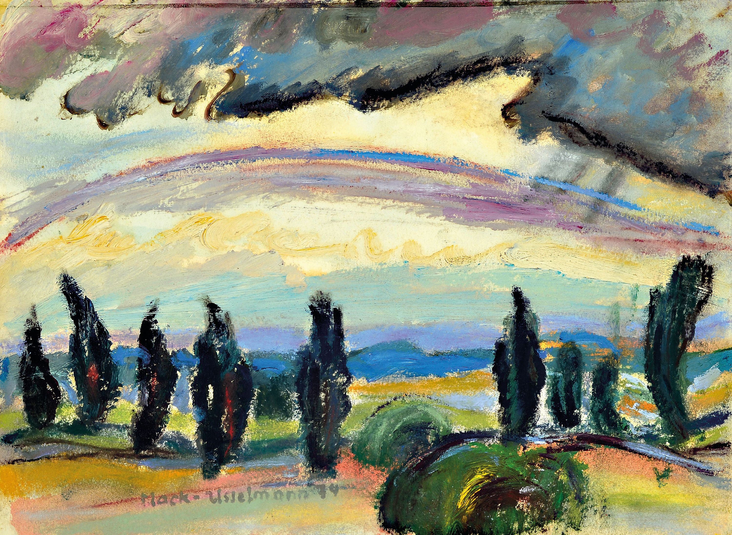 Image 27033505 - Elisabeth Mack-Usselmann, 1927 Karlsruhe-2020 , Mischtechnik/Gouache auf Karton, ...