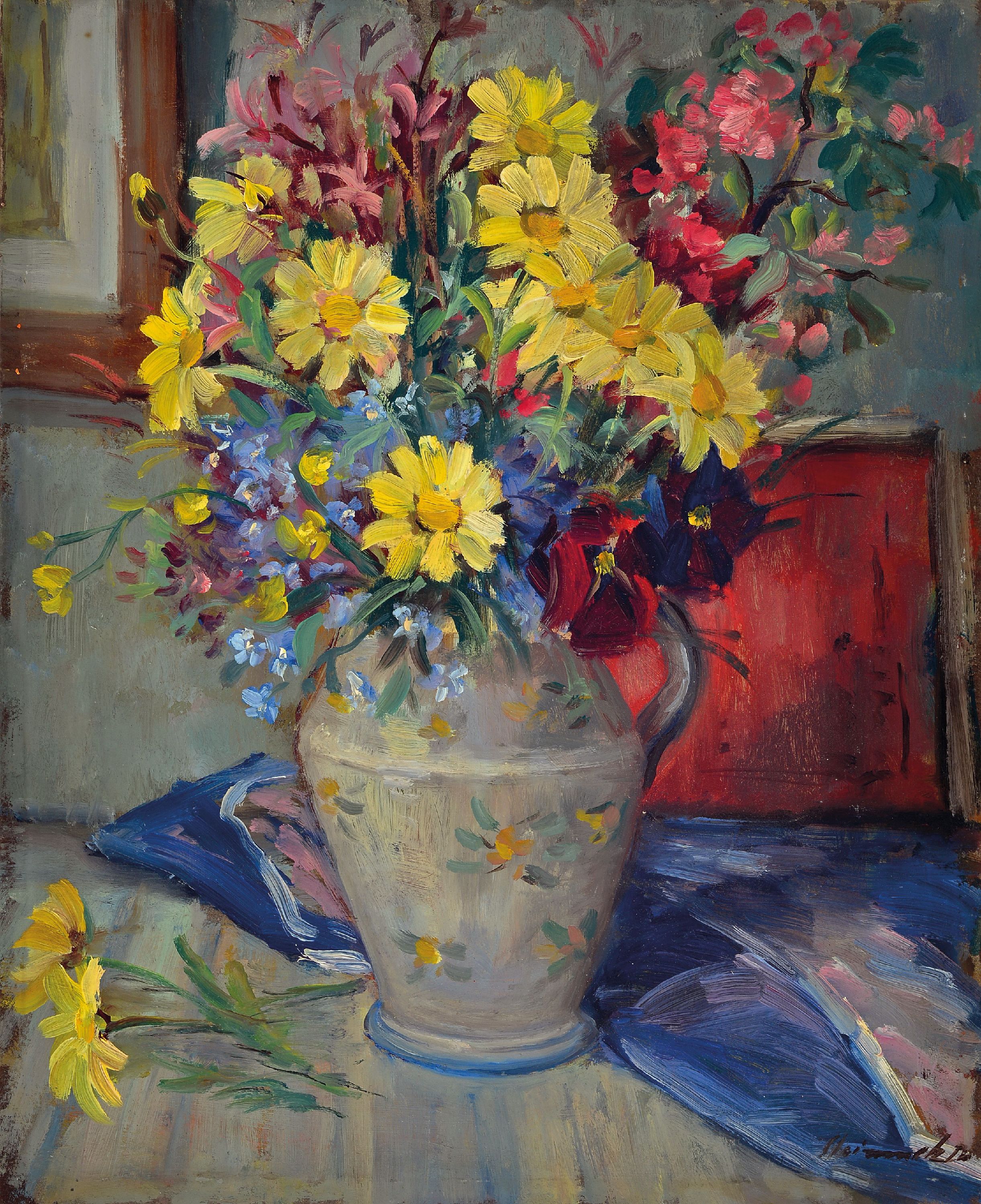 Image 27033506 - Philippe Steinmetz, 1900-1987 Landau, Blumenstillleben, rechts unten signiert, ...