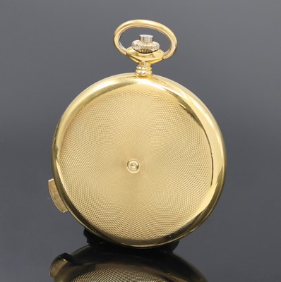 27033501c - EMKA vergoldete Savonette mit 1/8 Repetition, Schweiz um 1990, Handaufzug, floral grav. ...