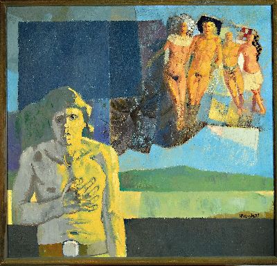 27033504k - Heinz Broszka, 1942 Kattowitz-2015 Ludwigshafen, surrealistisch inszenierte ...