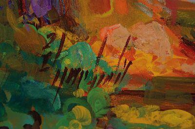 27033523l - Abbas Al-Mosawi, geb. 1952 Bahrain, ´Arabischer Markt´, Acryl/Lwd, signiert, ca. 80 x ...