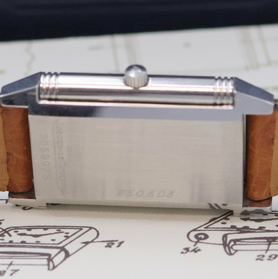 27033813g - Jaeger-LeCoultre Reverso Damenarmbanduhr Referenz 250.8.08, Edelstahlgeh. an orig. ...