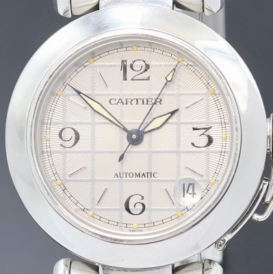 27033814a - CARTIER Pasha C Armbanduhr Referenz 2324, Schweiz um 1997, Automatik, Edelstahlgeh. ...
