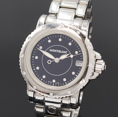 27033817a - MONTBLANC Damenarmbanduhr Ladys Sport, Schweiz um 2008, Edelstahlgeh. inkl. Gliederband ...