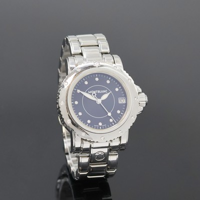 27033817b - MONTBLANC Damenarmbanduhr Ladys Sport, Schweiz um 2008, Edelstahlgeh. inkl. Gliederband ...