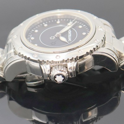 27033817c - MONTBLANC Damenarmbanduhr Ladys Sport, Schweiz um 2008, Edelstahlgeh. inkl. Gliederband ...