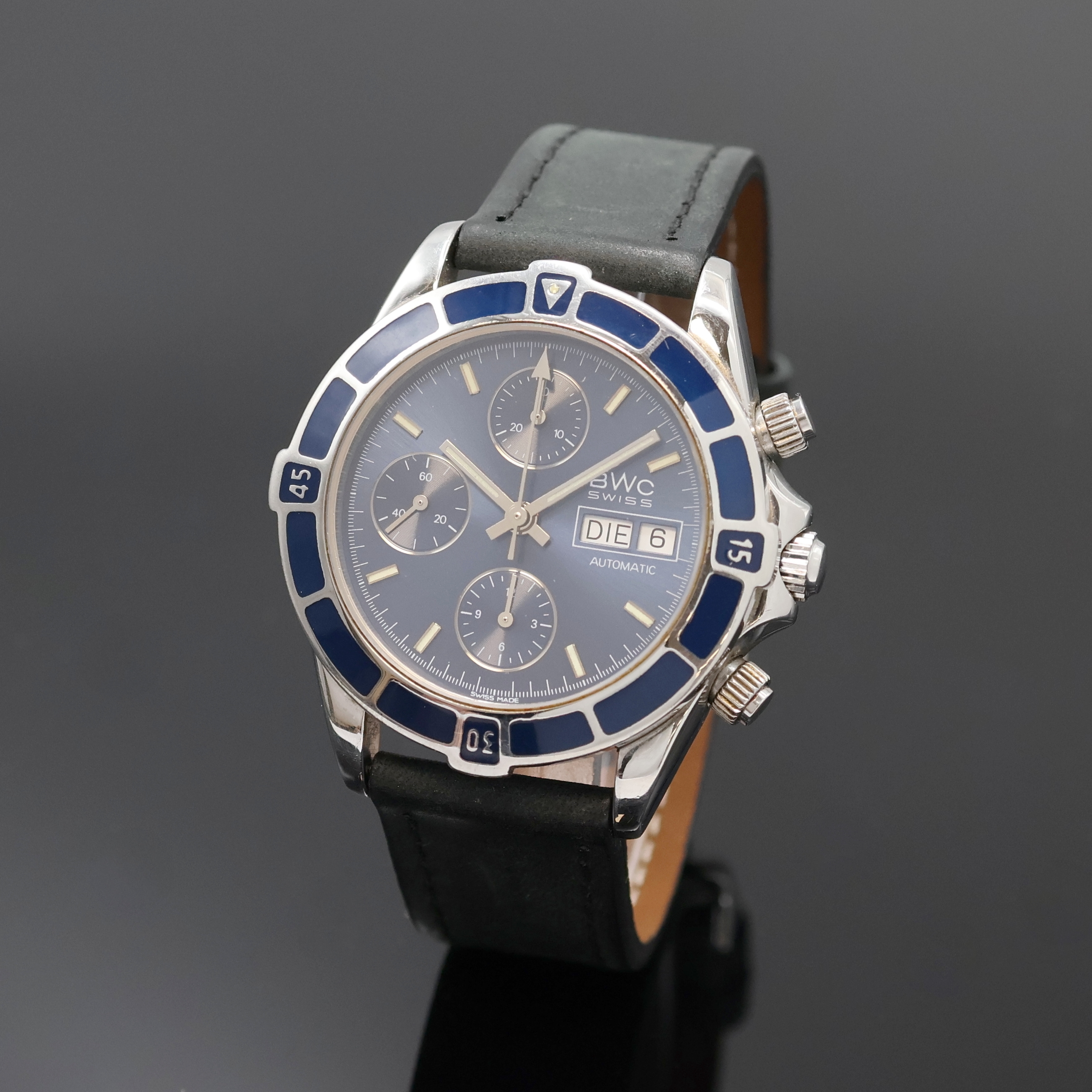 Image 27033908 - BWC Armbandchronograph, Automatik, Schweiz um 2002, Edelstahlgeh., Boden, Krone und ...