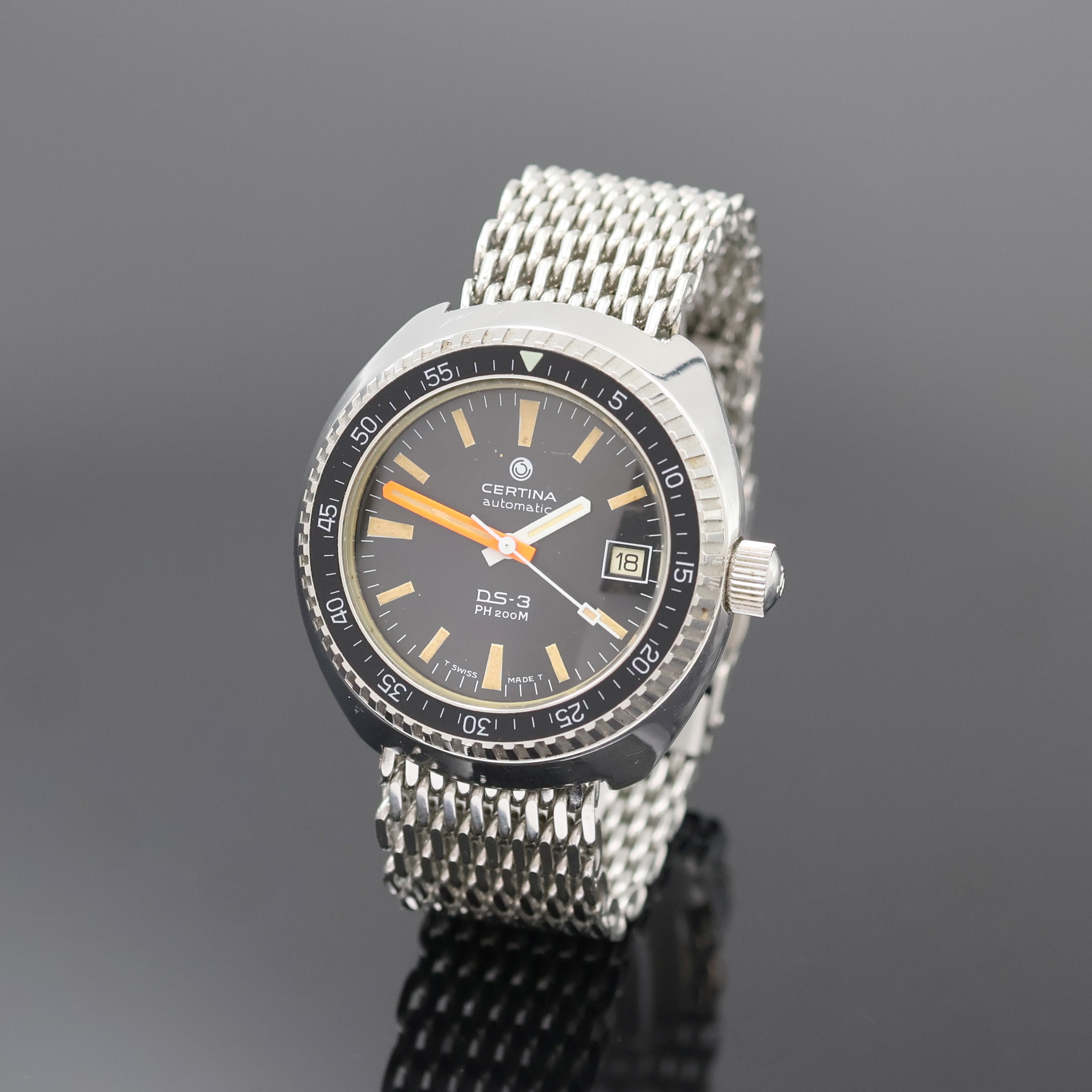 Image 27033918 - CERTINA DS-3 PH 200M Taucheruhr in Edelstahl, Automatik, Schweiz um 1977, massives ...