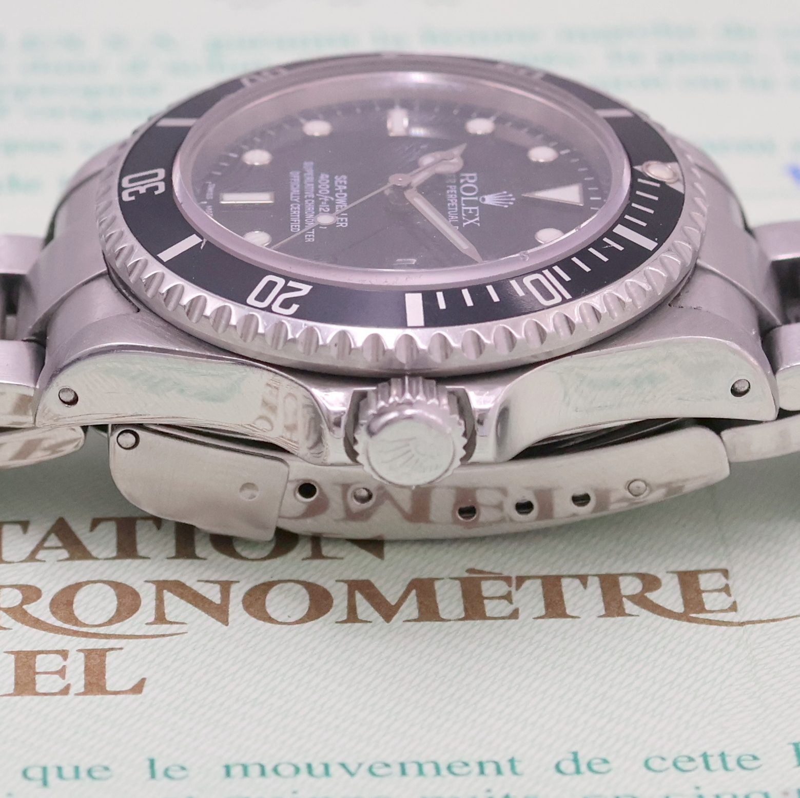 Detail d: ROLEX Oyster Perpetual Date Sea-Dweller Referenz 16600 Taucheruhr, Automatik, K- Serie, Chronometer der Superlative in Edelstahl inkl. Oysterband, ...