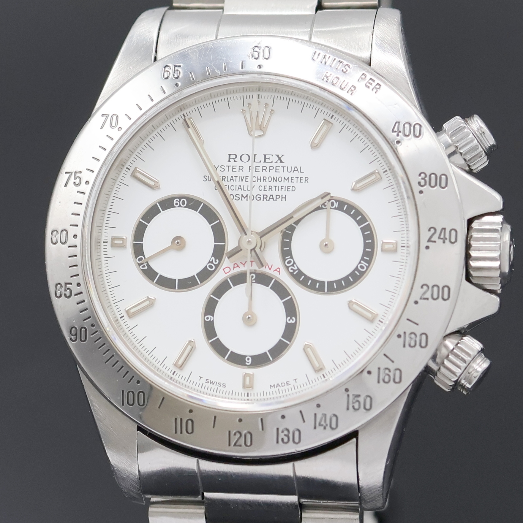 Detail a: ROLEX Herrenarmbanduhr Oyster Perpetual Cosmograph Daytona Referenz 16520, Schweiz um 1991, Automatik, Ref. 16520, N-Serie, Chronometer der ...