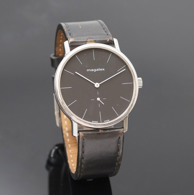 27033909b - MAGALEX Herrenarmbanduhr, Handaufzug, Schweiz um 2000, beids. vergl. Edelstahlgeh., ...
