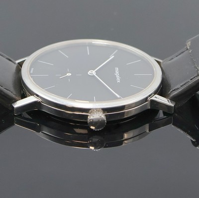 27033909c - MAGALEX Herrenarmbanduhr, Handaufzug, Schweiz um 2000, beids. vergl. Edelstahlgeh., ...