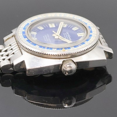 27033912b - CARIBBEAN seltene Taucheruhr, Automatik, Schweiz um 1970, kissenförmiges monocoque ...