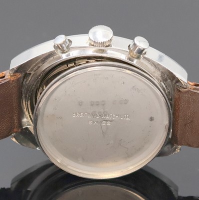 27033914e - BREITLING Armbandchronograph in Stahl, Handaufzug, Schweiz um 1970, tonneauförmiges ...
