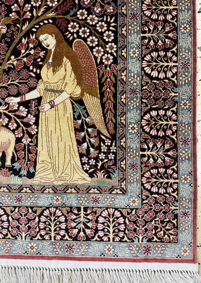 27033922b - Hereke Seide fein, China, Ende 20.Jhd, reine Naturseide, ca. 122 x 79 cm, ca. 1,0 Mio. ...