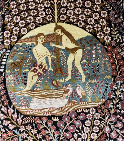 27033922e - Hereke Seide fein, China, Ende 20.Jhd, reine Naturseide, ca. 122 x 79 cm, ca. 1,0 Mio. ...