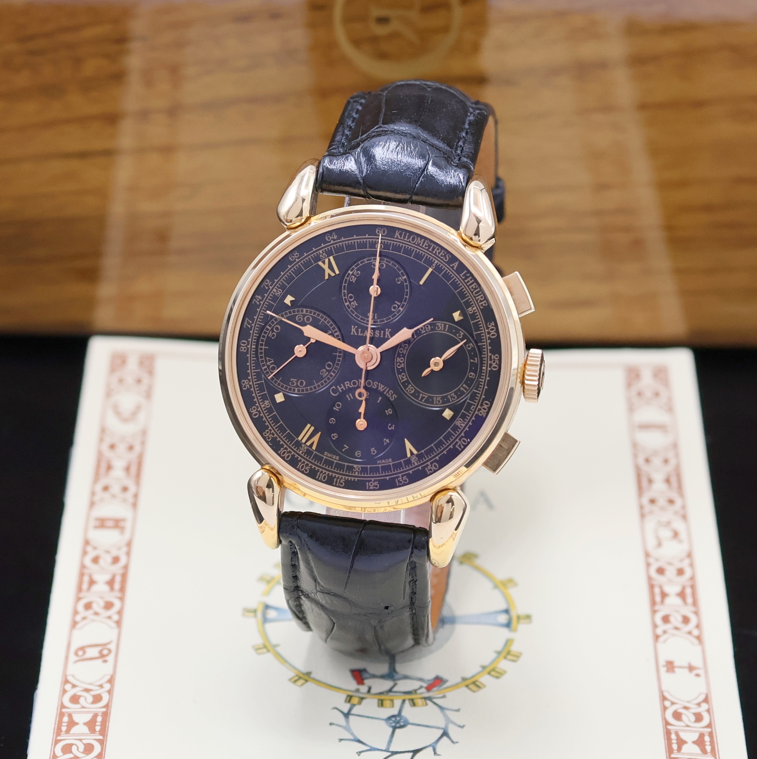 Image 27034058 - CHRONOSWISS Klassik Armbandchronograph in RoseG 750/000 Referenz CH 7441, Schweiz um ...