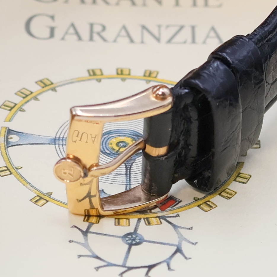 Detail b: CHRONOSWISS Klassik Armbandchronograph in RoseG 750/000 Referenz CH 7441, Schweiz um 1995, Automatik, Boden u. Glasrand aufgedr., tropfenförmige ...
