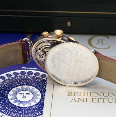 27034040f - ALFRED ROCHAT / CHRONOSWISS auf 500 Stück limitierter Armbandchronograph in Silber ...