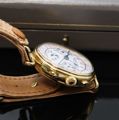 27034046b - ALFRED ROCHAT / CHRONOSWISS vergoldeter Armbandchronograph mit Schaltrad, Schweiz um ...