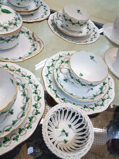 27034077c - Kaffeeservice, Herend Ungarn, 20. Jh., Dekor Parsley/Petersilie, 6 Tassen mit ...