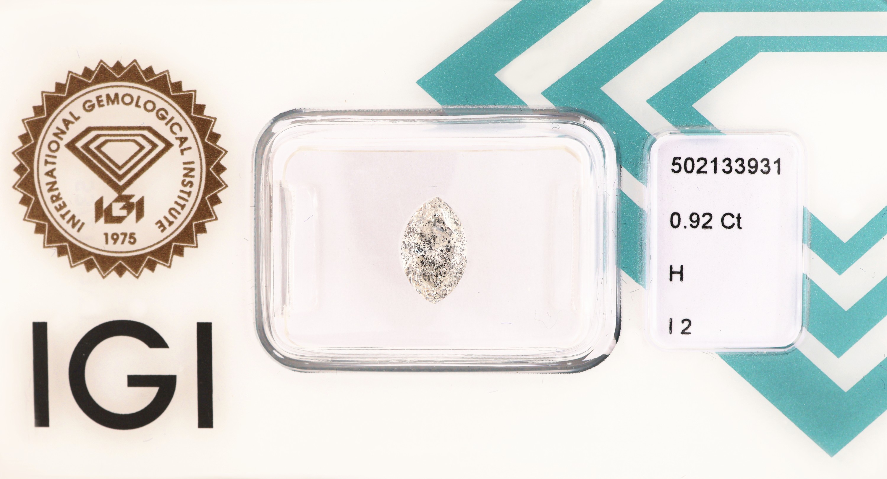 Image 27034100 - Lose Diamant-Navette, 0.92 ct Weiß(H)/p2, eingeschweißt, mit IGI-Expertise ...