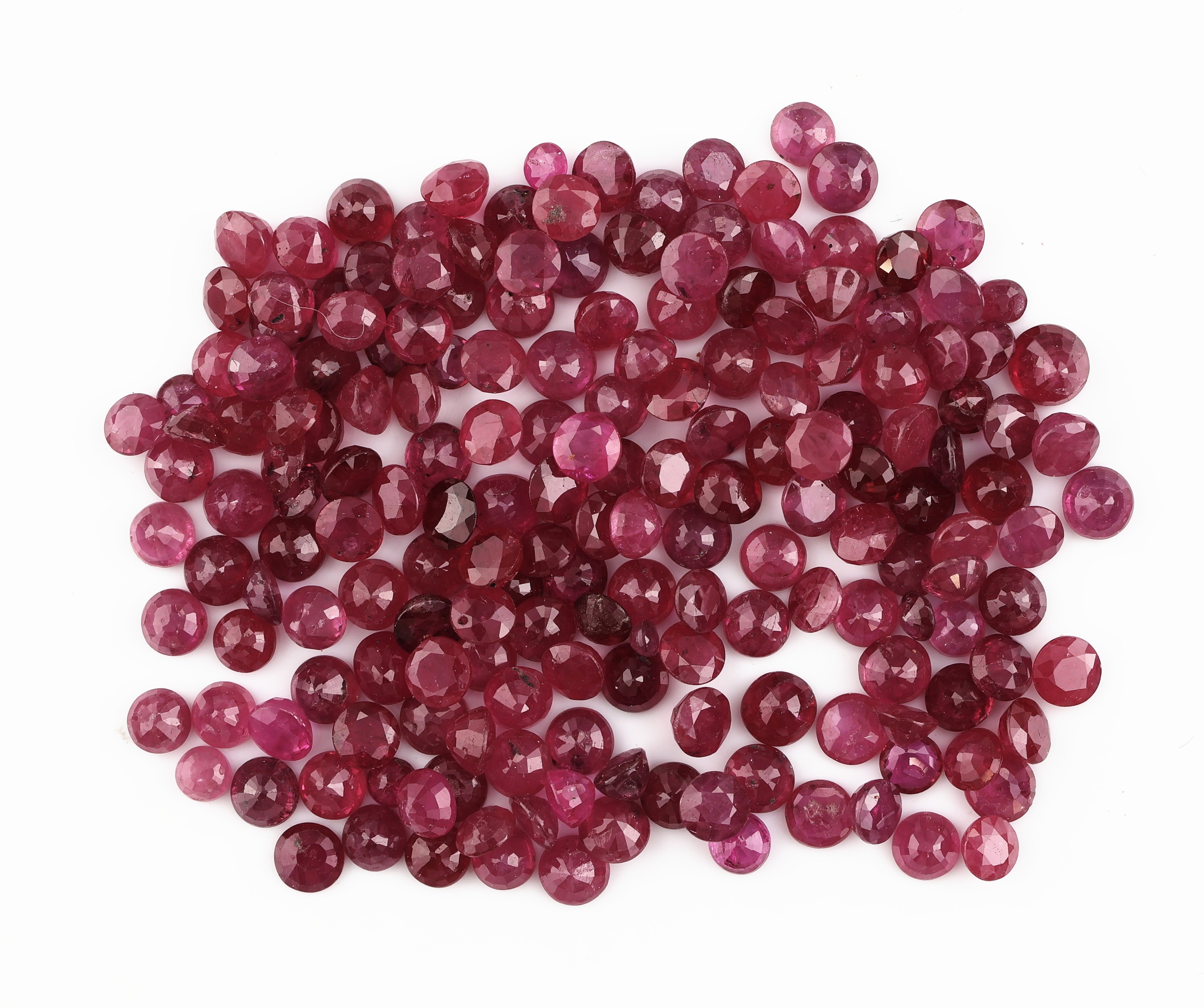 Image 27034106 - Lot lose Rubine zus. ca. 46.5 ct, rundfacett., Ausfassware Schätzpreis: 6000, - EUR