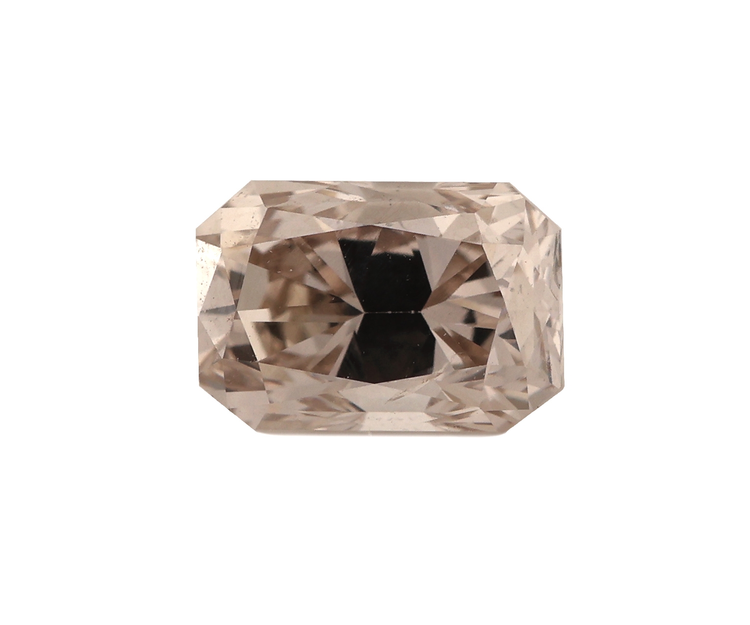 Image 27034152 - Loser Diamant, 0.72 ct natural fancy light brown/si1, cut cornered rectangular modified ...