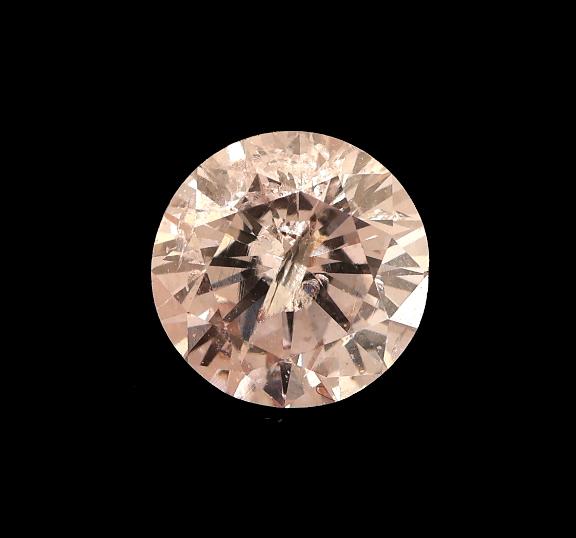 Detail a: Loser Brillant, 0.50 ct natural very light pink (not applicable), mit GIA-Expertise