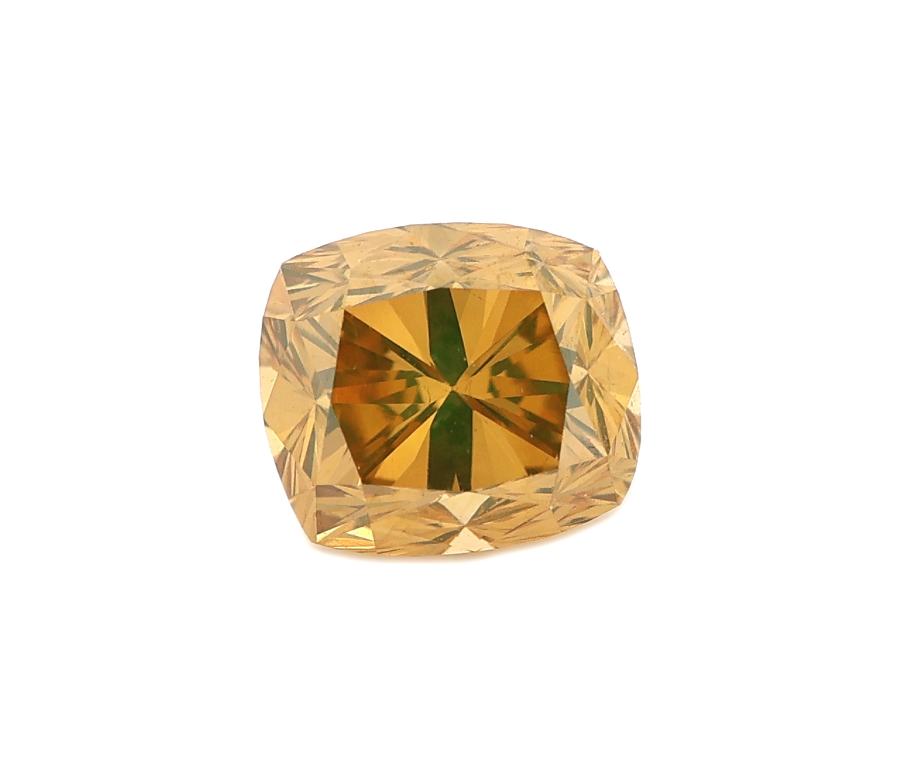 Image 27034156 - Loser Diamant, 0.75 ct natural fancy deep brownish yellow/vs1, Cushion Brillant, GIA- ...