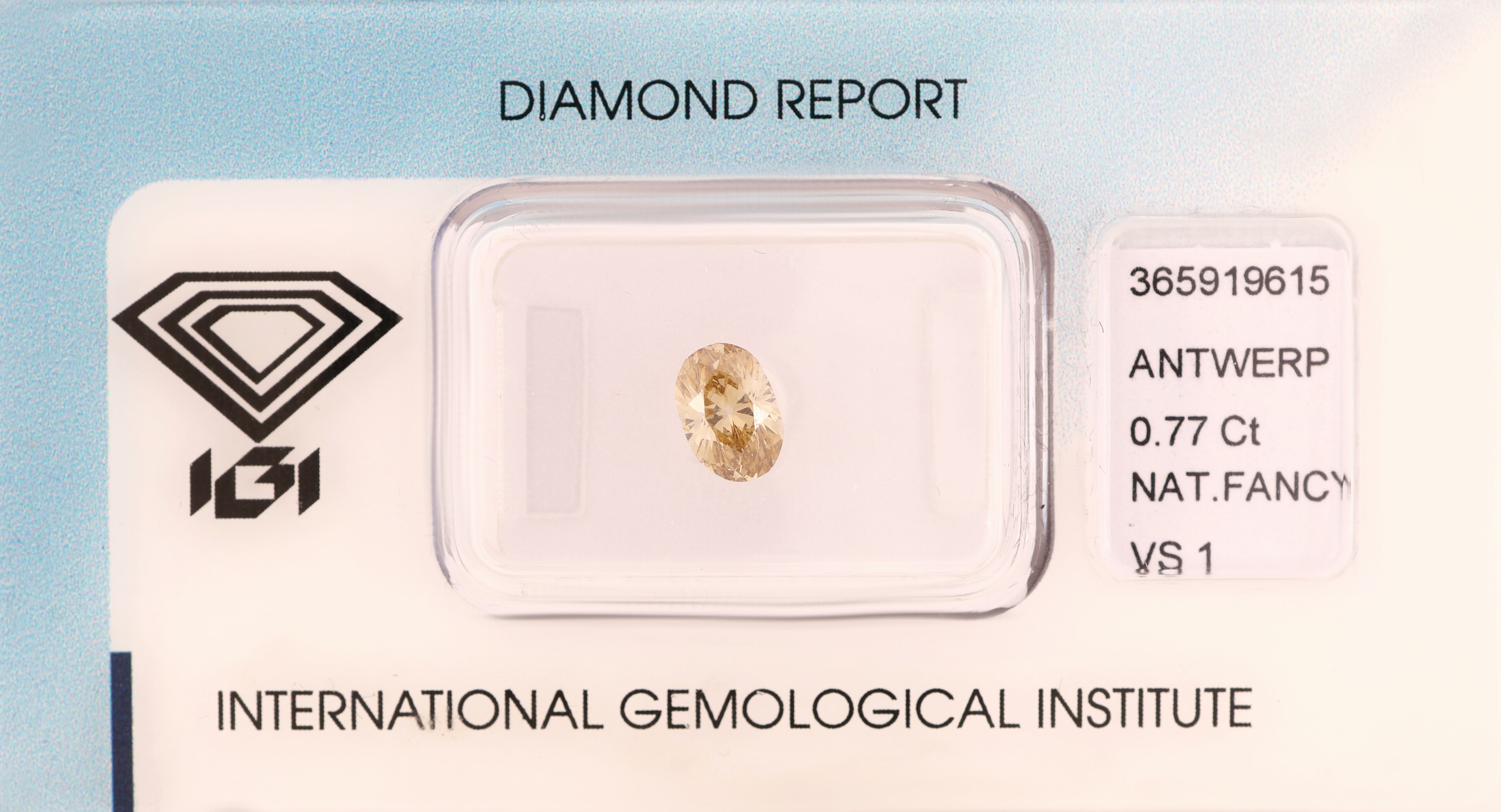 Image 27034158 - Loser Diamant, 0.77 ct natural fancy yellowishbrown/vs1, eingeschweißt, mit ...