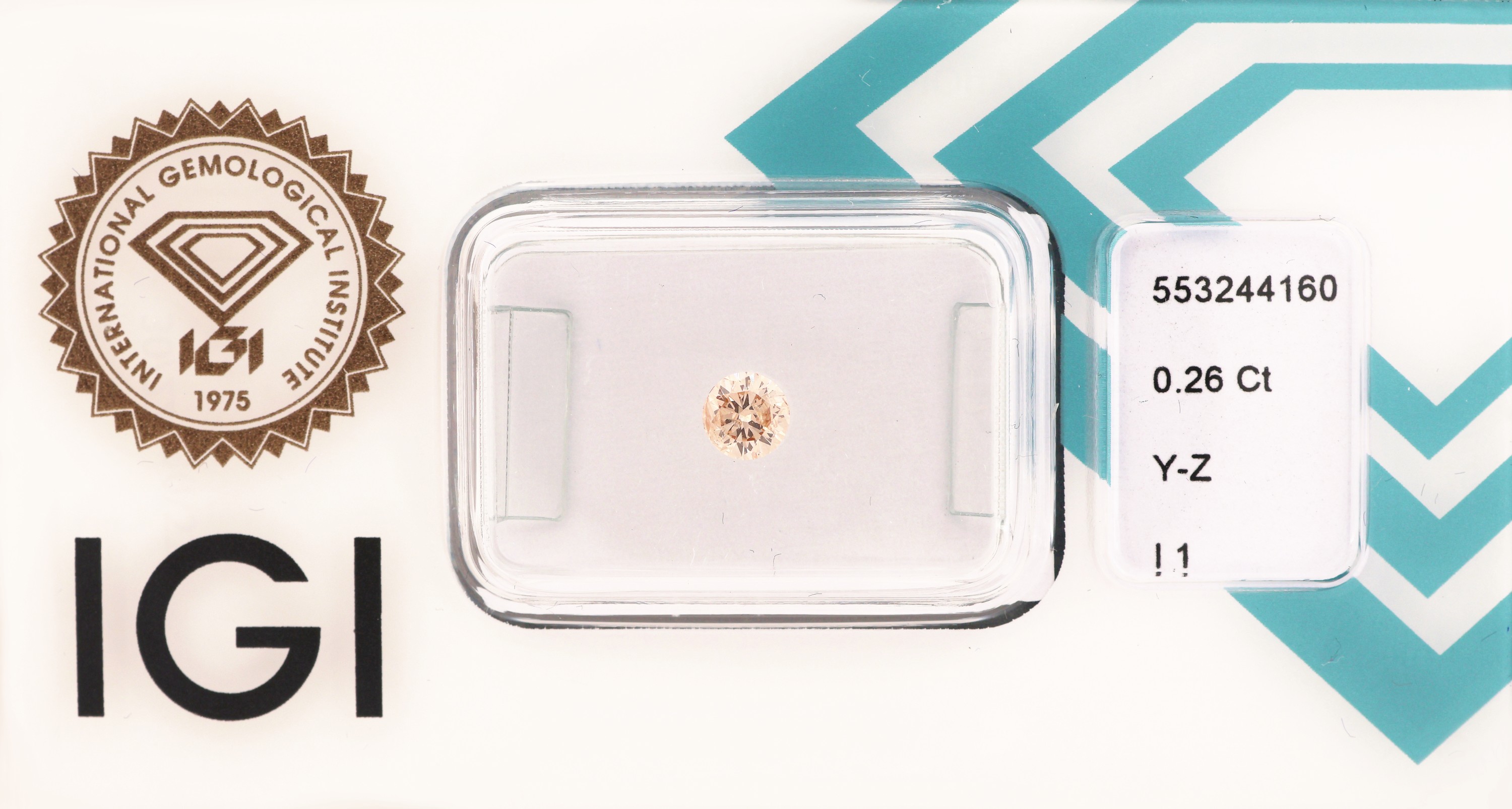 Image 27034168 - Loser Brillant, 0.26 ct Getönt(Y-Z)/p1, eingeschweißt, mit IGI-Expertise Schätzpreis: ...