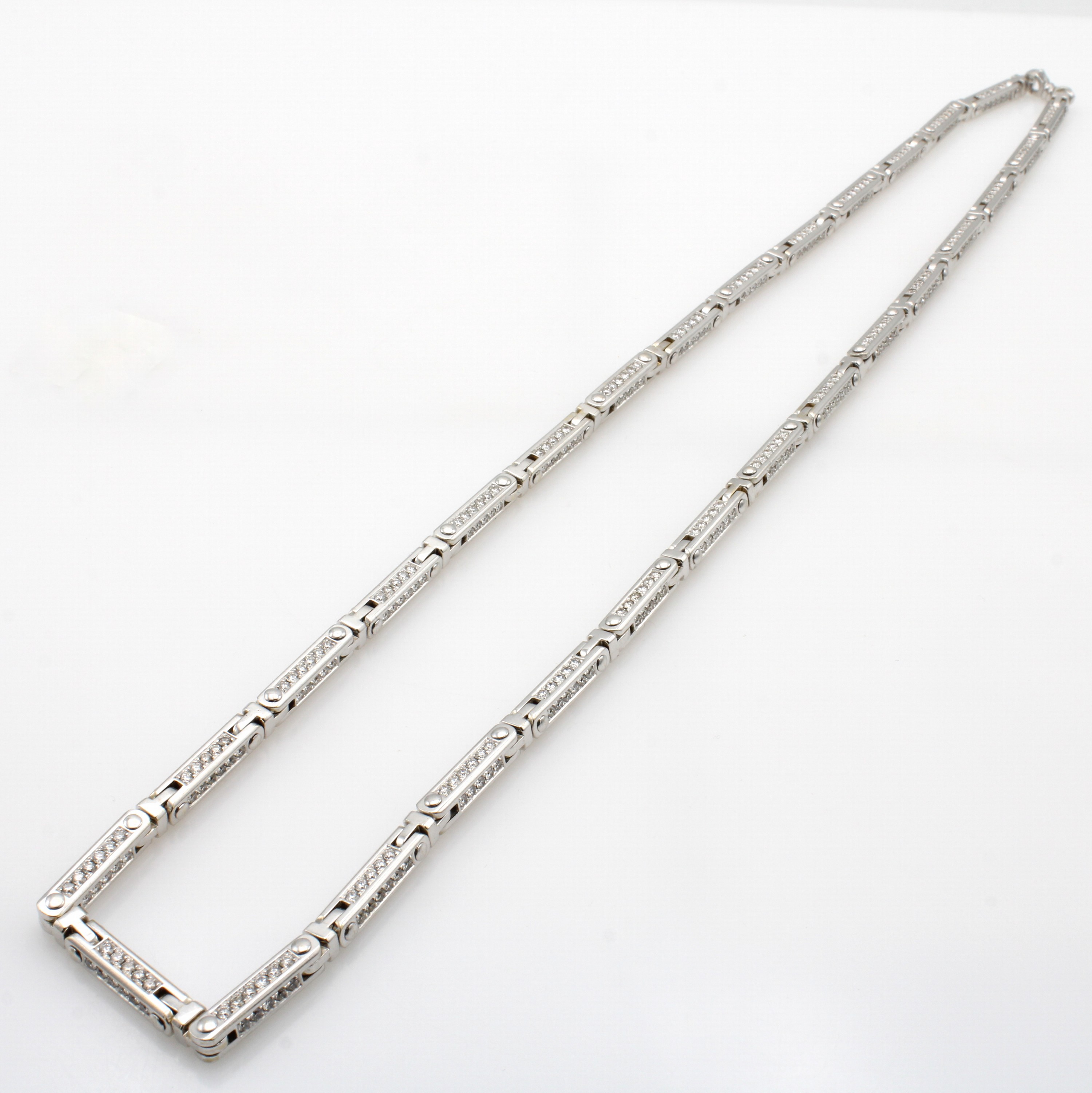 Image 27034547 - Kette mit Brillanten, WG 750/000, Brill. in stabförmige Elemente gef. zus. ca. 12.80 ct ...