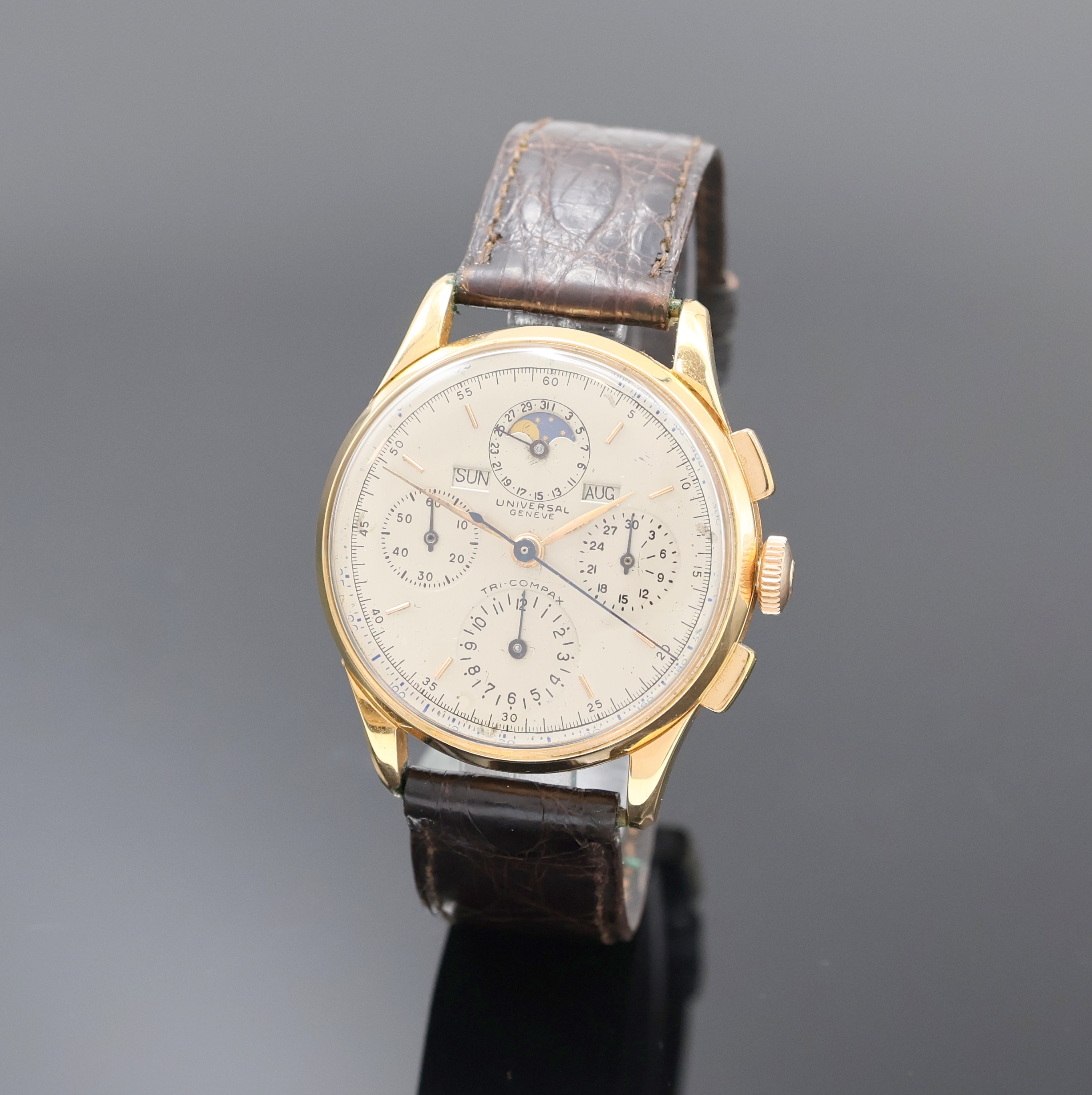 Image 27034584 - UNIVERSAL GENEVE Tri-Compax Schaltradchronograph mit Vollkalender in Roségold 750/000 ...