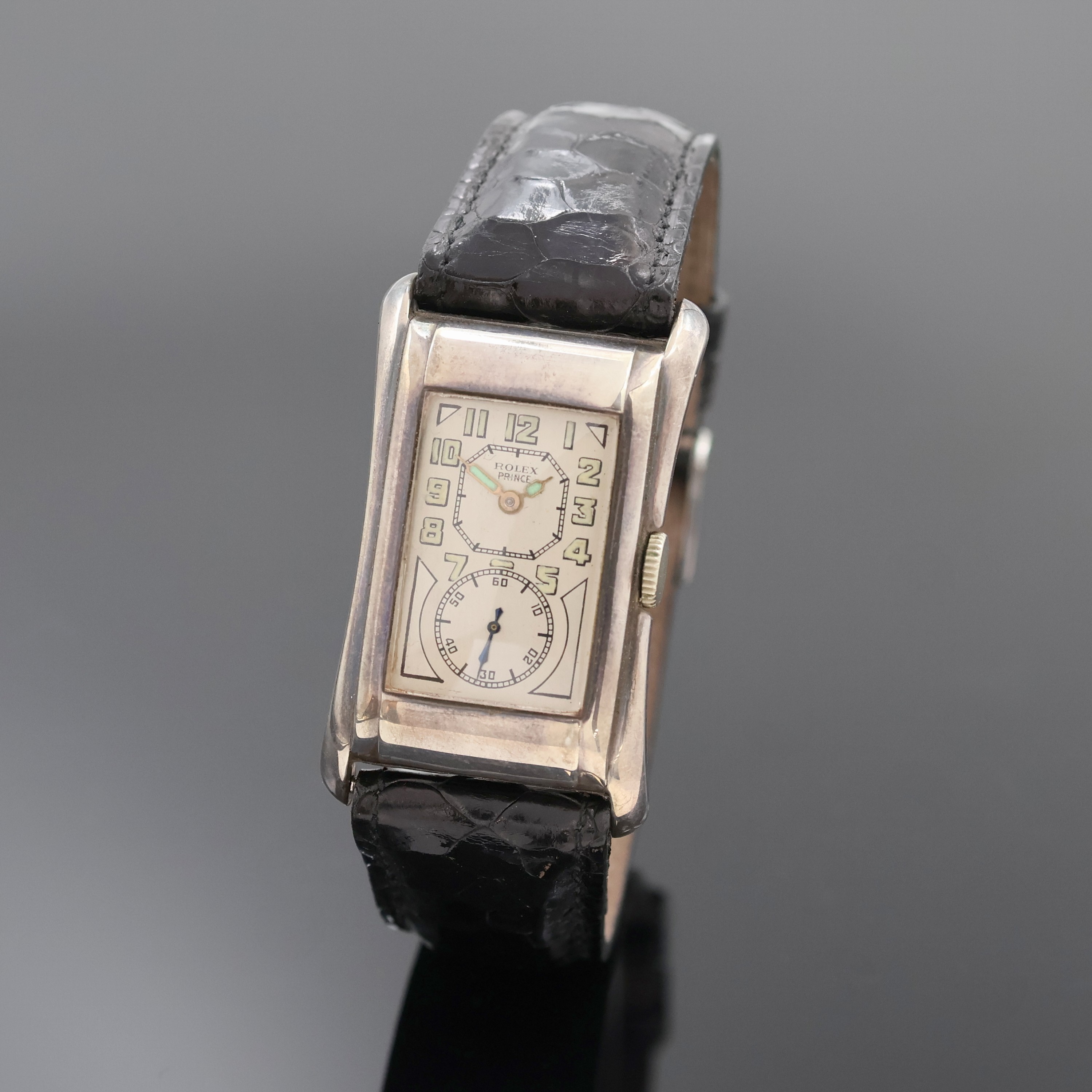 Image 27034595 - ROLEX seltene Herrenarmbanduhr Prince Chronometer in 925er Silber Referenz 971, Schweiz ...