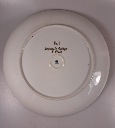 27034579f - Kaffeeservice, Höchst, 20. Jh., Kaffeekanne, Milchkanne, Zuckerdose, 6 Tassen mit ...