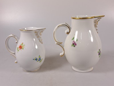 27034579l - Kaffeeservice, Höchst, 20. Jh., Kaffeekanne, Milchkanne, Zuckerdose, 6 Tassen mit ...