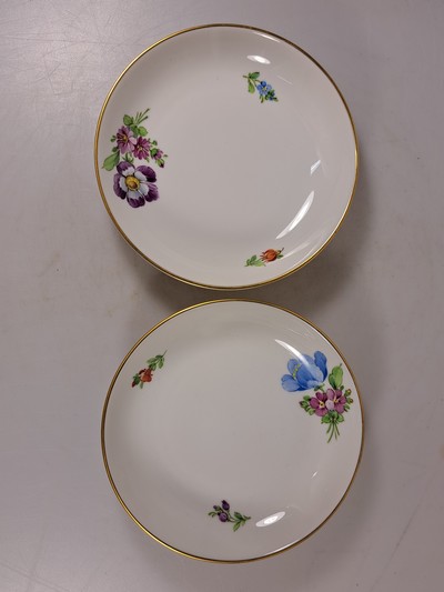 27034579n - Kaffeeservice, Höchst, 20. Jh., Kaffeekanne, Milchkanne, Zuckerdose, 6 Tassen mit ...