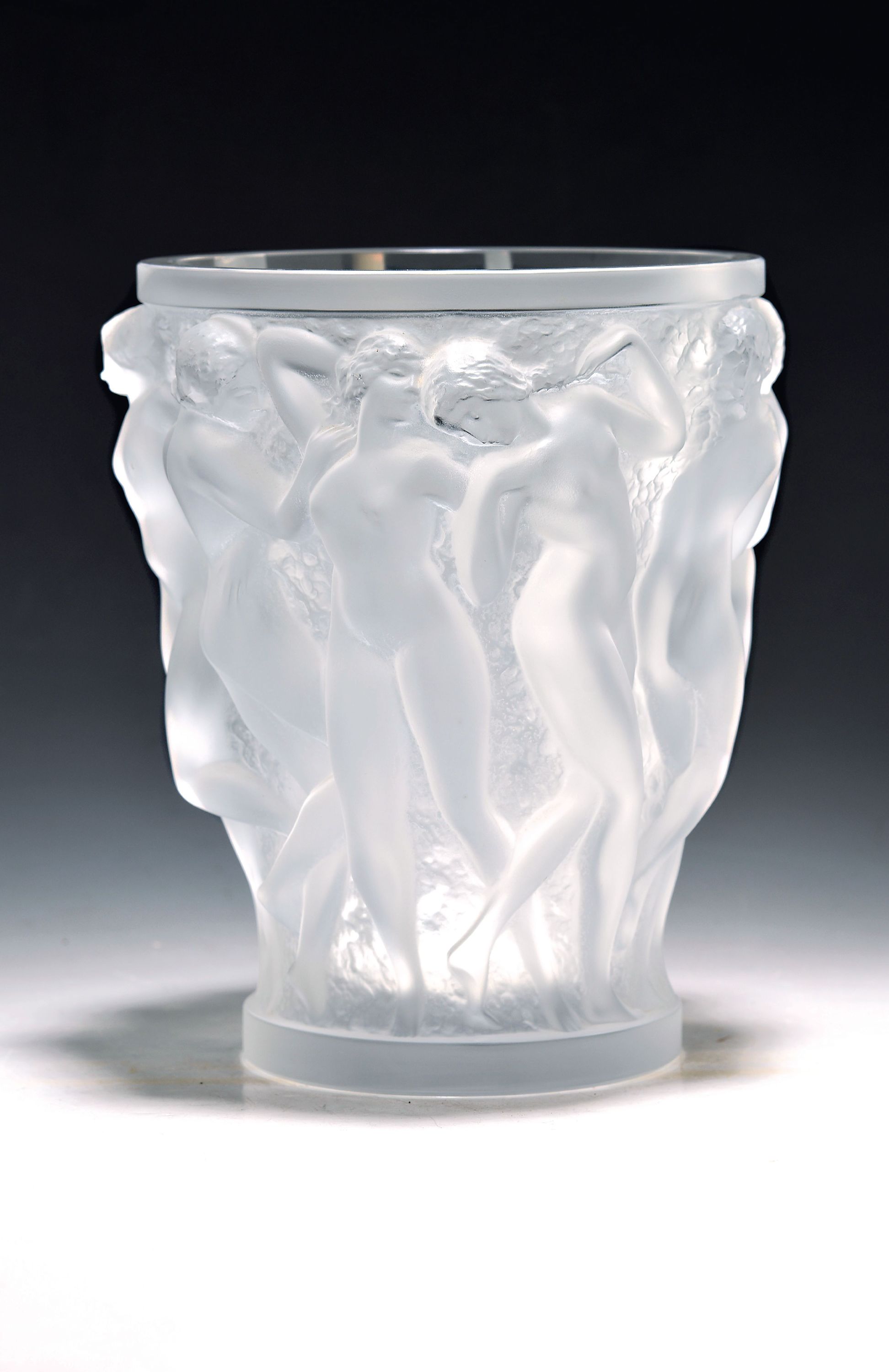 Image 27034614 - Lalique Vase, große Vase ´Bacchantes´, mattiertes Kristallglas, Entwurf Rene Lalique, ...