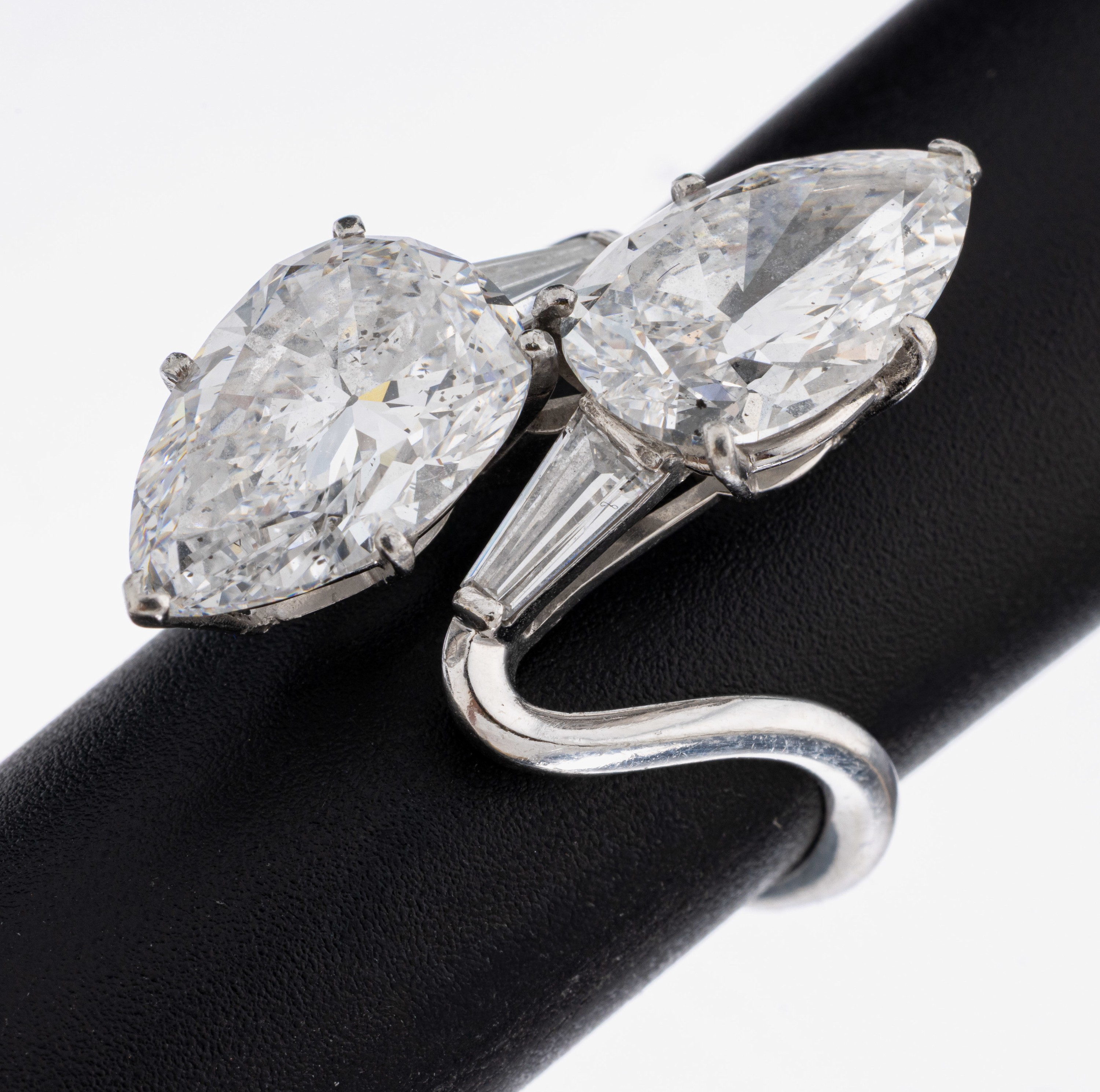 Image 27034682 - Platin Diamant-Ring, Platin 950/000, 1 Diamant-Tropfen 4.065 ct hochfeines Weiß ...