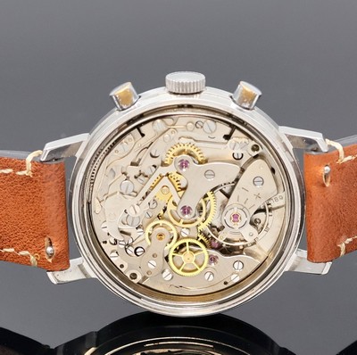 27034613d - PROVHOR Armbandchronograph in Stahl, Schweiz um 1968, Handaufzug, Boden verschr., graues ...