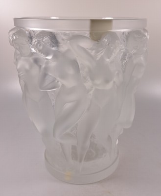 27034614e - Lalique Vase, große Vase ´Bacchantes´, mattiertes Kristallglas, Entwurf Rene Lalique, ...
