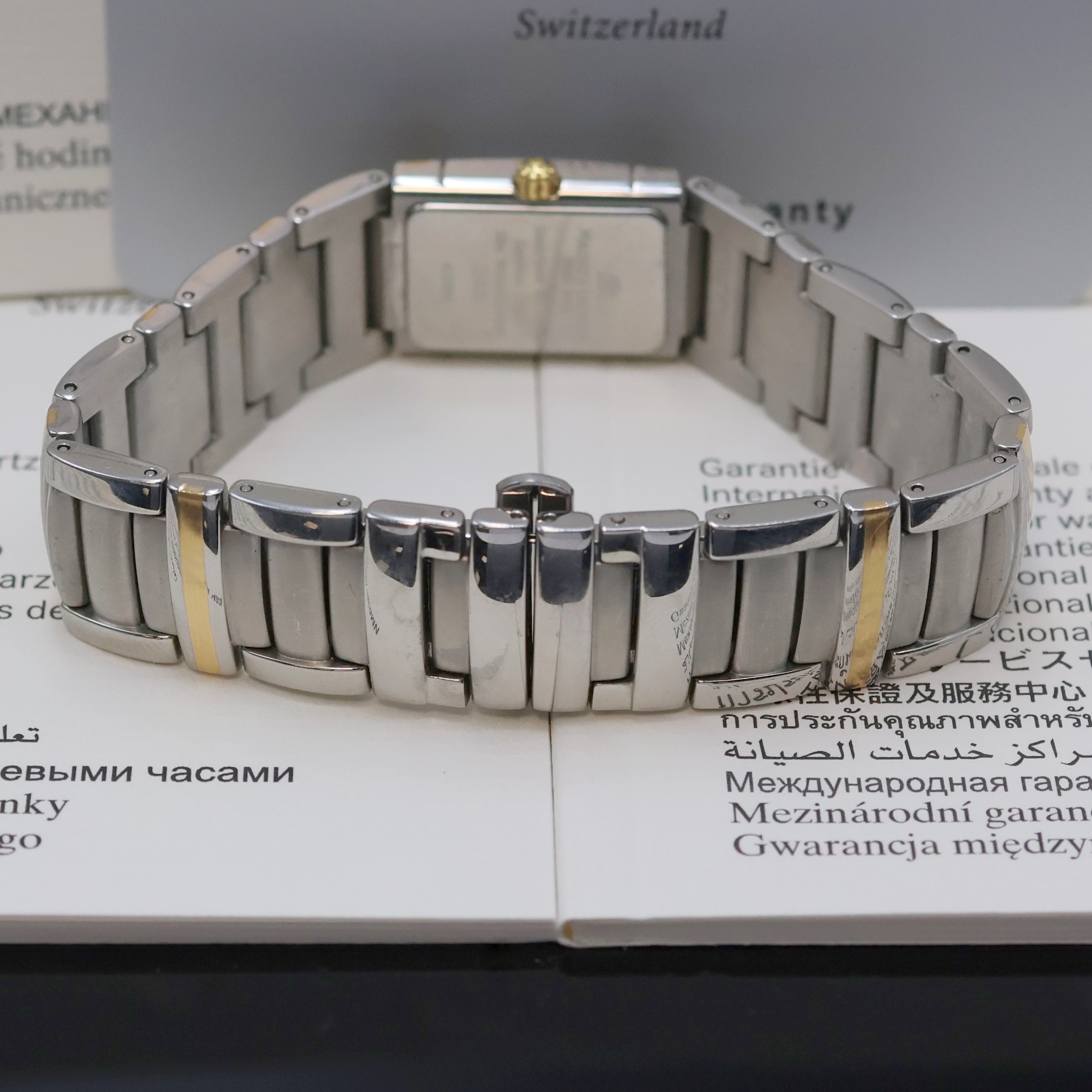 Detail c: MAURICE LACROIX Miros Damenarmbanduhr mit Diamanten Referenz 32838, Schweiz um 2002, quarz, Edelstahl/Gold komb. inkl. orig. Gliederband m. dopp. ...