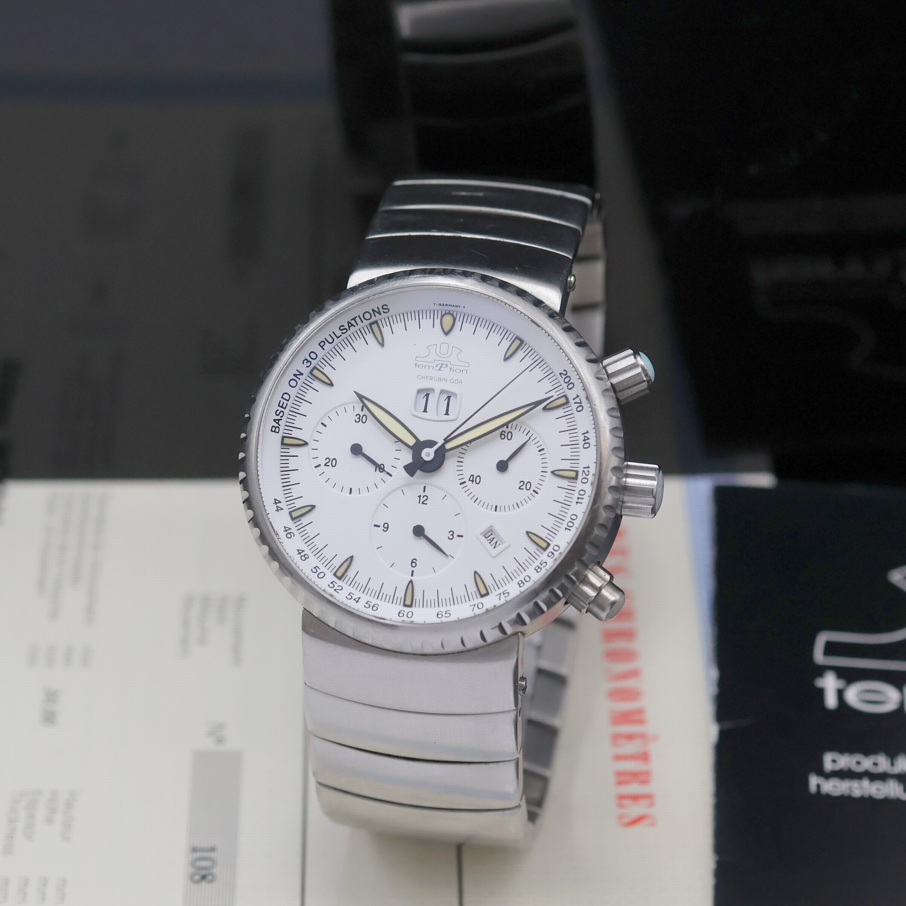 Image 27034706 - TEMPTION Cherubin-GDA auf 500 Stück limitierter Armbandchronograph in Stahl, ...