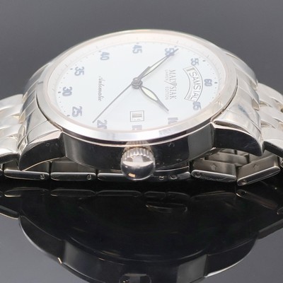 27034704d - MALYSIAK Herrenarmbanduhr in Stahl, Schweiz/Deutschland um 2010, Automatik, beids. ...