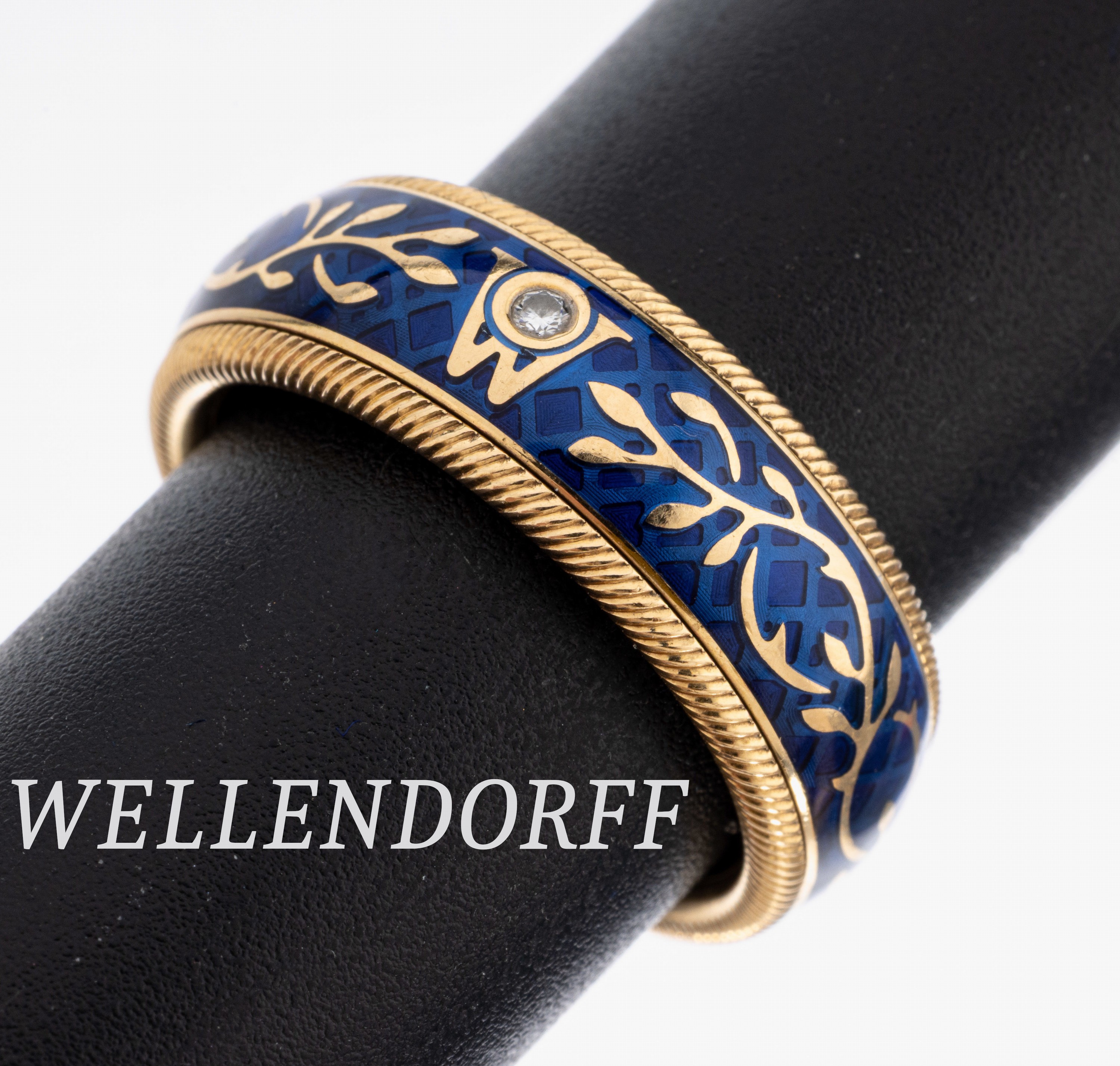 Image 27034860 - 18 kt Gold WELLENDORFF Email-Brillant-Ring, ´Vergissmeinnicht´, GG 750/000, ...
