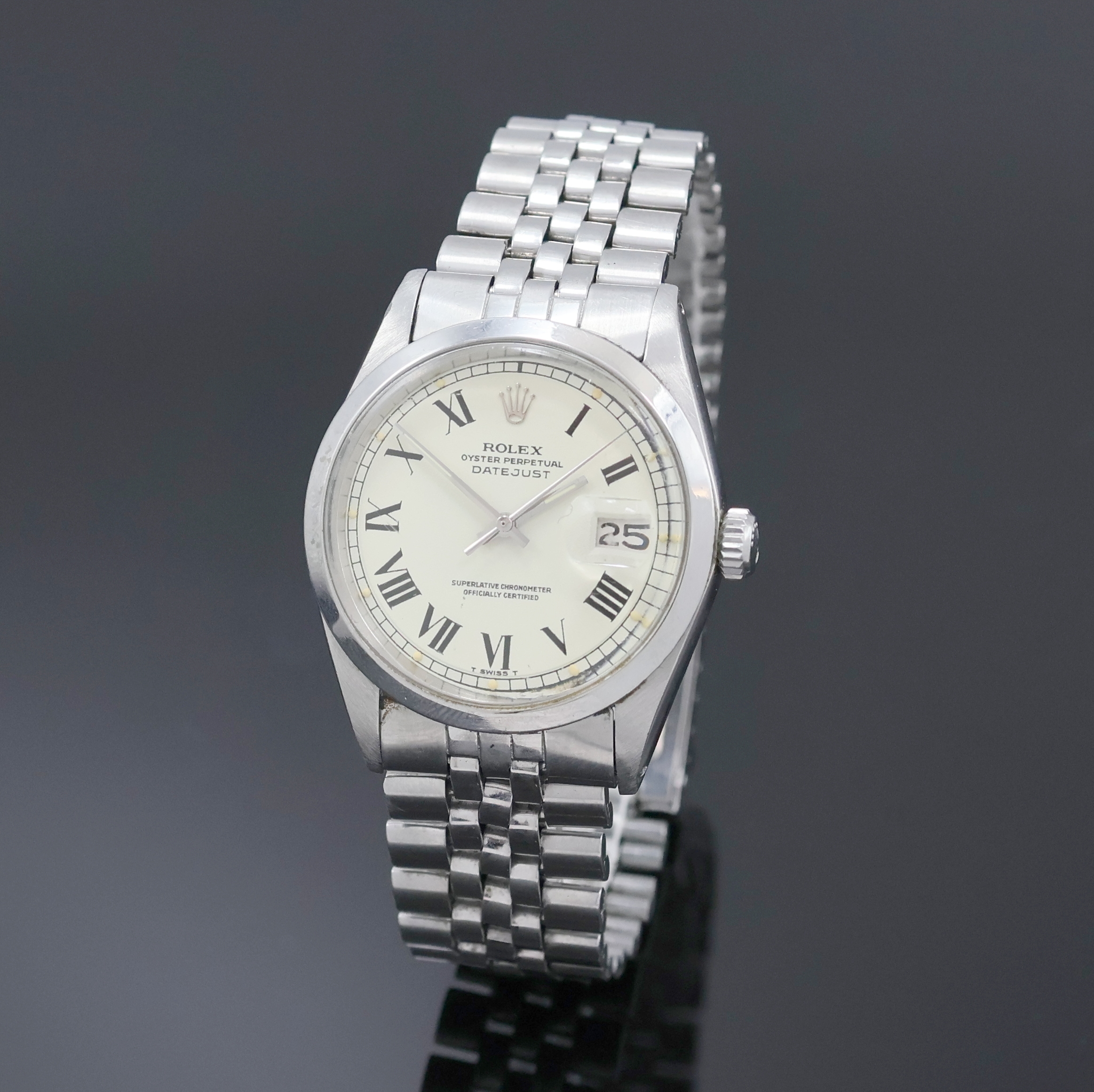 Image 27034869 - ROLEX Oyster Perpetual Datejust Referenz 1600, Schweiz um 1970, Automatik, Chronometer ...