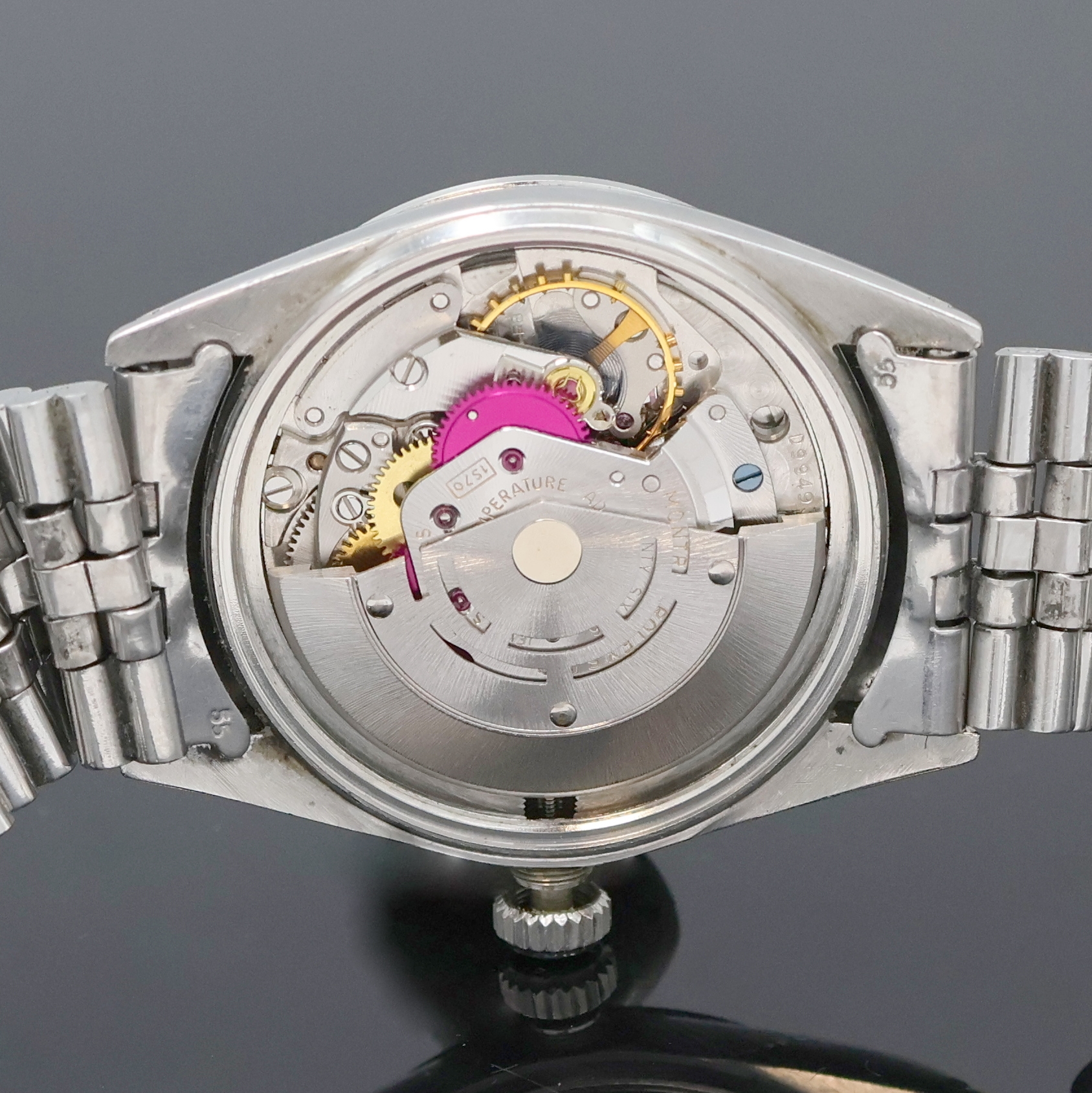 Detail g: ROLEX Oyster Perpetual Datejust Referenz 1600, Schweiz um 1970, Automatik, Chronometer der Superlative in Edelstahl inkl. orig. Jubileeband m. ...