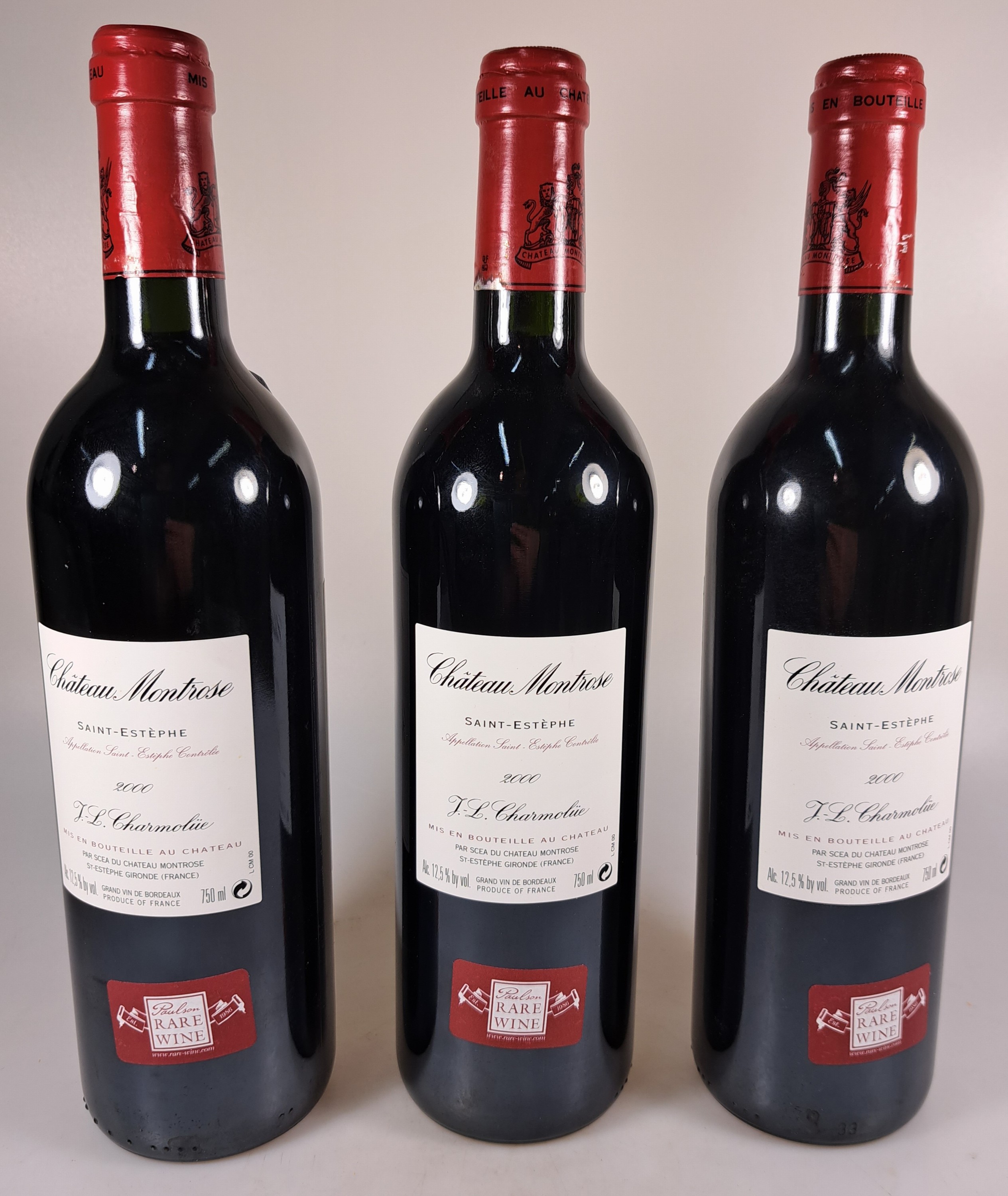 Detail d: 6 Flaschen 2000 Chateau Montrose, 2eme Grand Cru Class, Saint-Estephe, Bordeaux, Frankreich, je 75 cl, 12,5 % Vol., Füllstand: high fill, ...